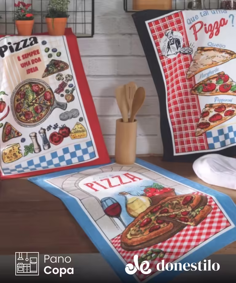 Pano de Copa Dohler Prata Pizzaiolo 45 cm X 65 cm