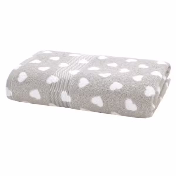 Toalha de Rosto Dohler Prisma Love01 50 cm X 80 cm Cinza