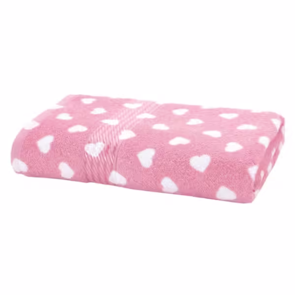Toalha de Rosto Dohler Prisma Love01 50 cm X 80 cm rosa