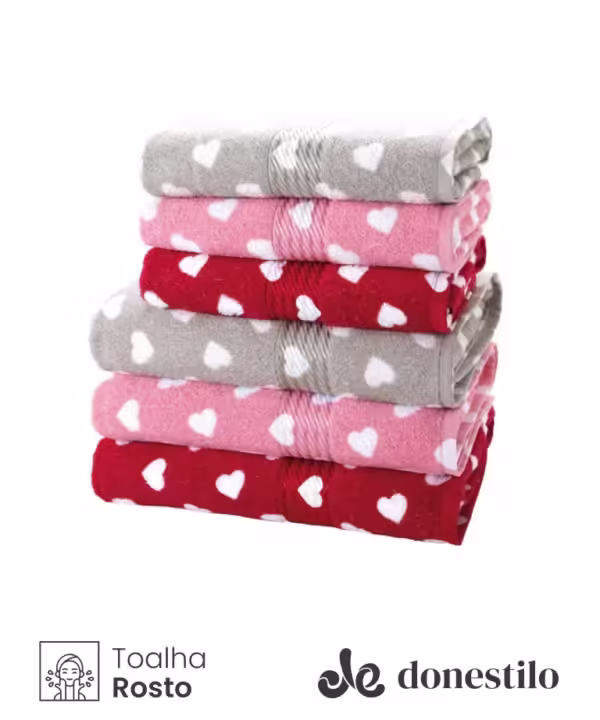 Toalha de Rosto Dohler Prisma Love01 50 cm X 80 cm