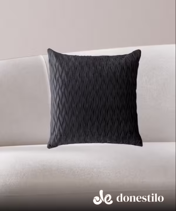 Capa de Almofada Jolitex Dunas 43×43 cm preto