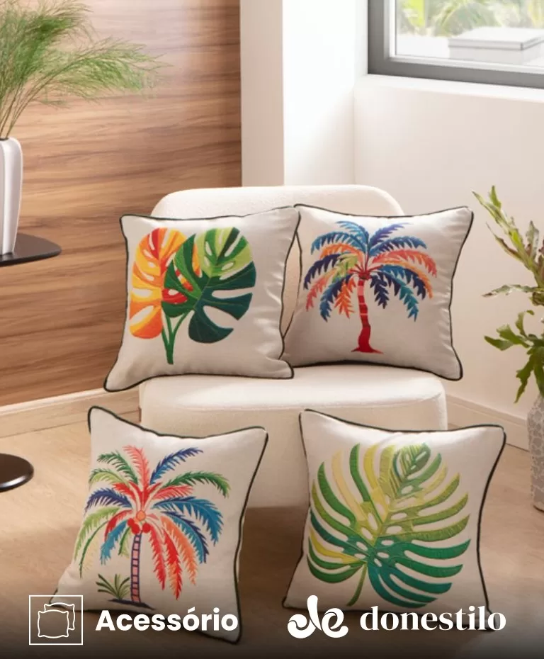 Capa de Almofada Jolitex Tropical 43x43 cm