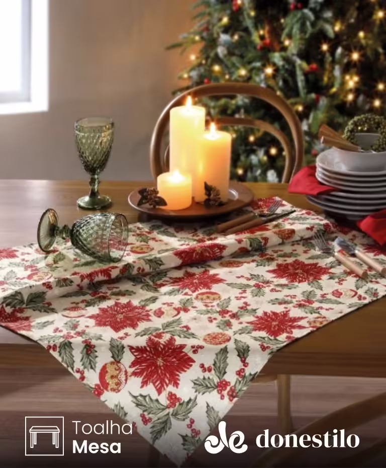 Toalha de Mesa Dohler Celebra Natal 106 78X78 cm