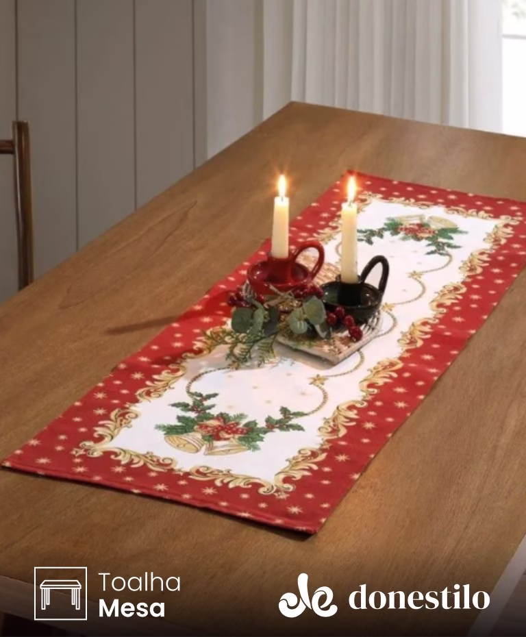 Trilho de Mesa Dohler Athenas Natal 107 medidas 35X1,00 m