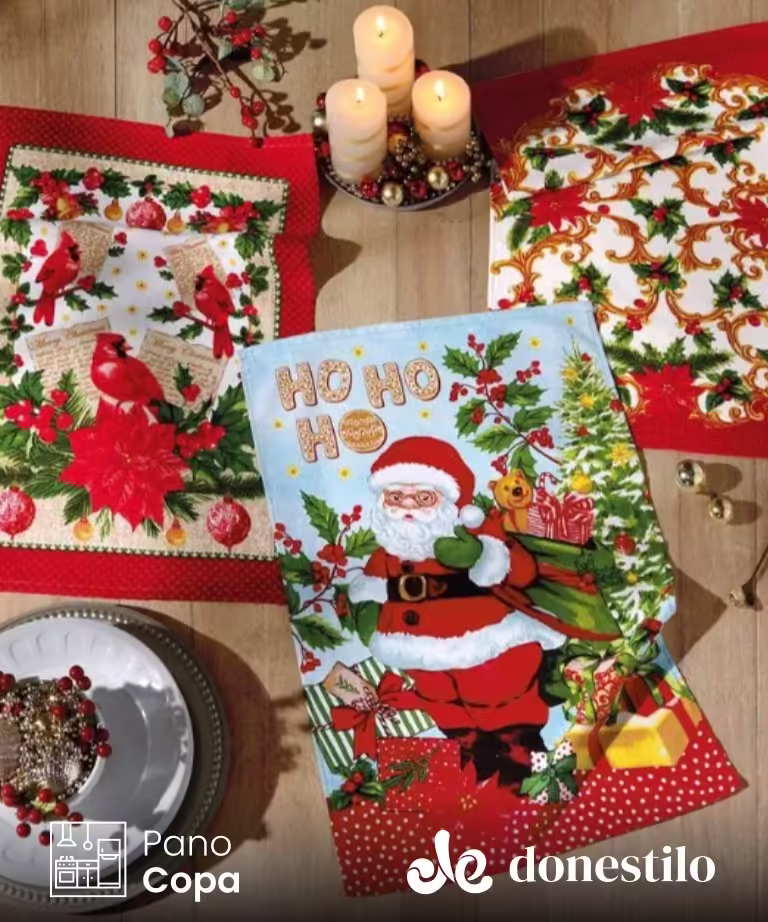 Pano de Copa Döhler Prata Natal 113 45X65 cm