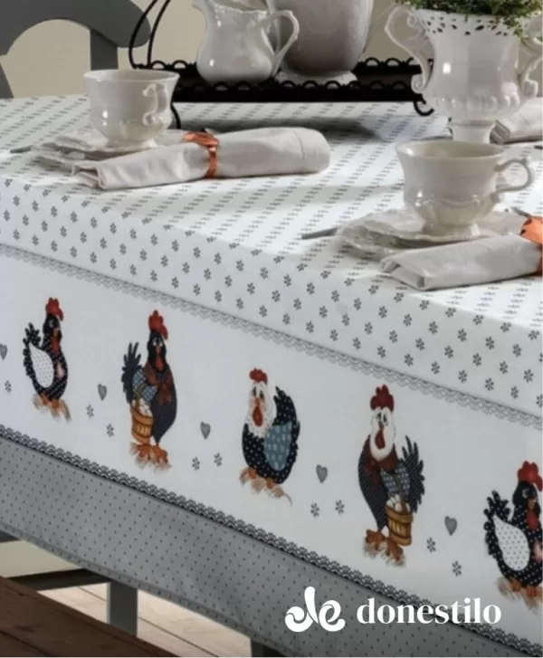 Toalha de Mesa Quadrada Döhler 4 lugares Renova Lia 1,40X1,40 m galeria