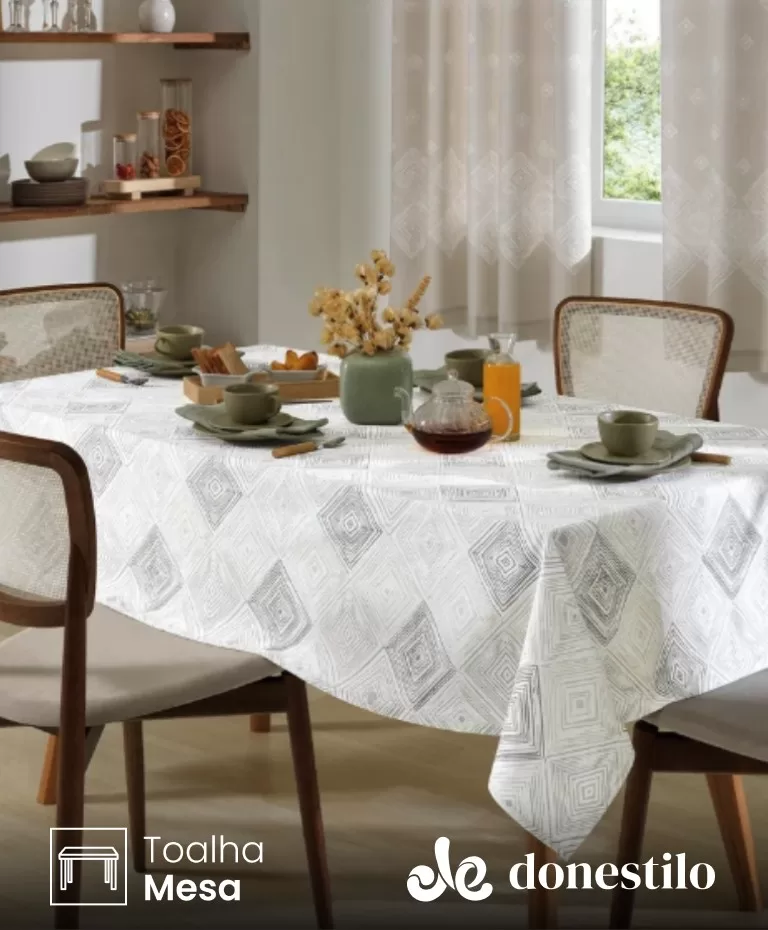 Toalha de Mesa Retangular Döhler 6 lugares Athenas Martin 1,40X2,10 m portada