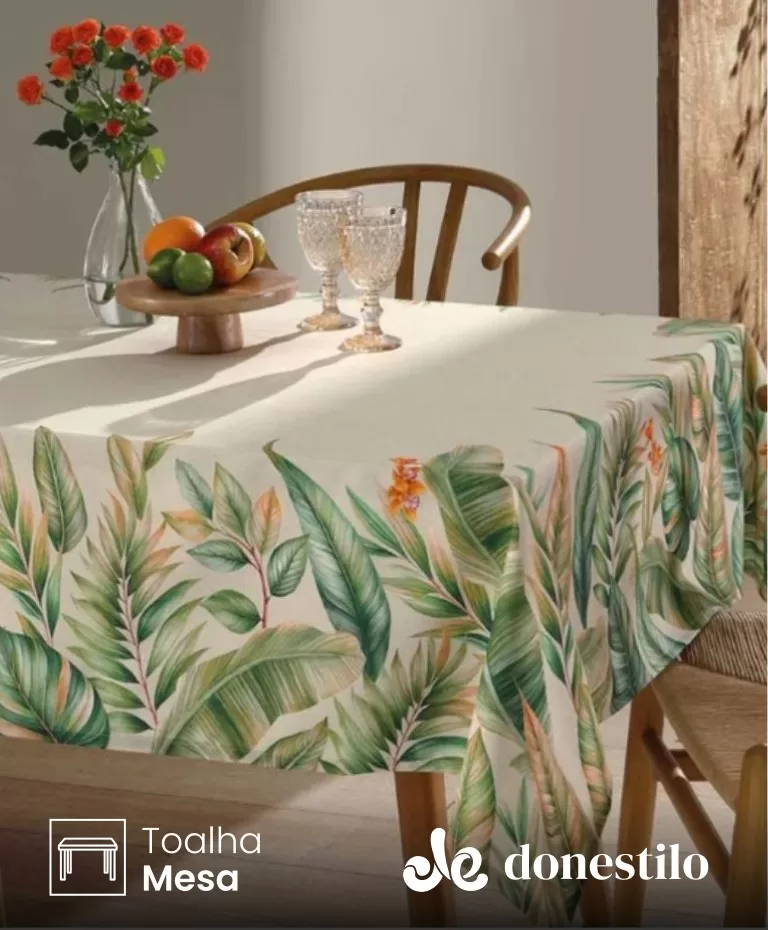 Toalha de Mesa Retangular Döhler 6 lugares Renova Hercules 1,40X2,10 m
