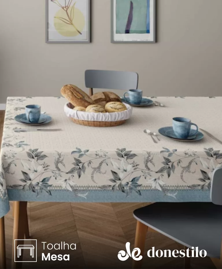 Toalha de Mesa Retangular Lepper 6 lugares Alvorada 1,40X2,20 m