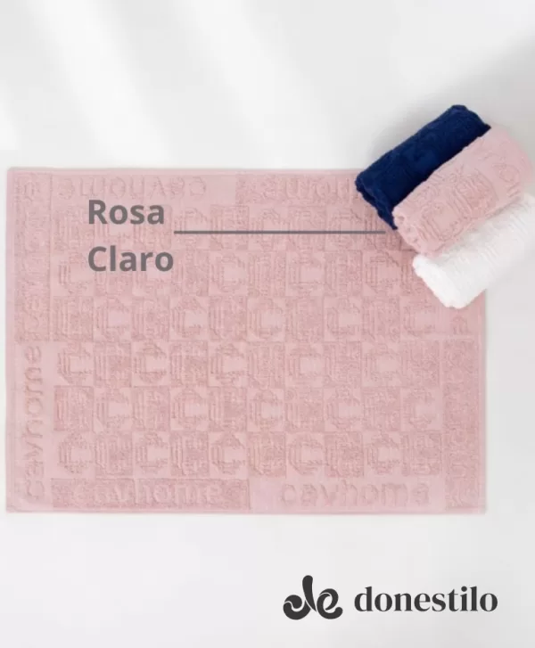 Tapete de Banheiro Cavhome Cav 50X70 cm Rosa Claro