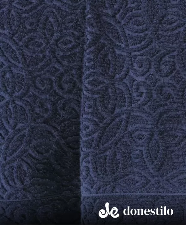 Toalha de Rosto Döhler Provença 50×90 cm Azul escuro