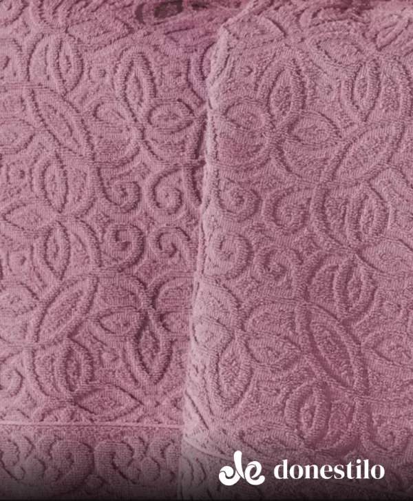 Toalha de Rosto Döhler Provença 50×90 cm Rosa Escuro
