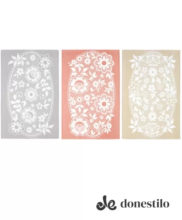 Imagen para el producto Kit 3 peças Pano de Copa Döhler Prata Graça 45X65 cm galeria