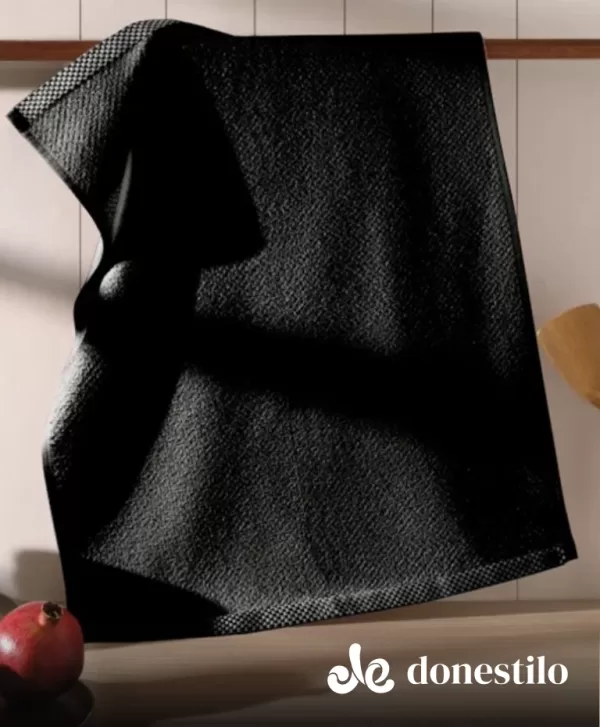 Pano de Copa Döhler Jacquard Uni 40X60 cm preto