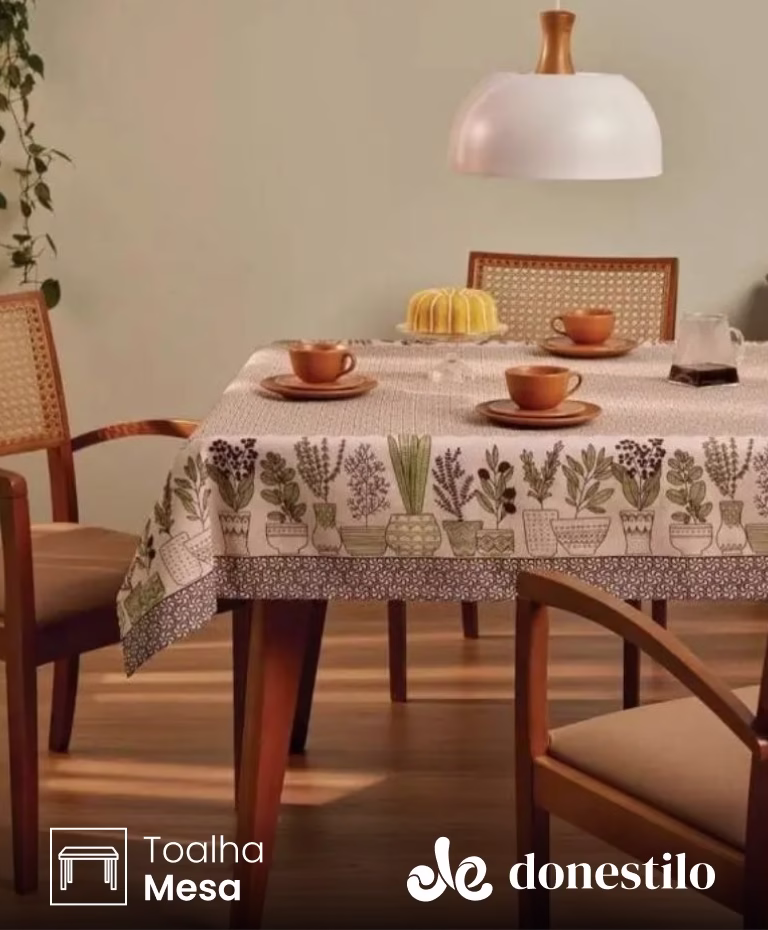 Imagen para el producto Toalha de Mesa Quadrada Lepper 4 lugares Jardim 1,40X1,40 m