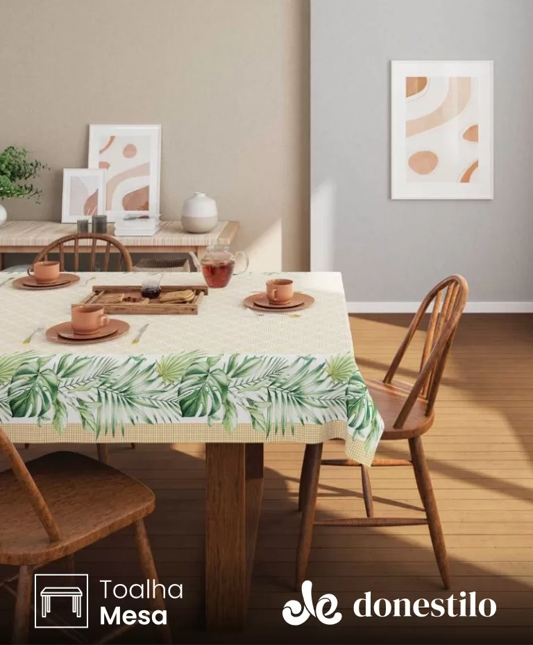 Imagen para el producto Toalha de Mesa Quadrada Lepper 4 lugares Palmas 1,40X1,40 m portada