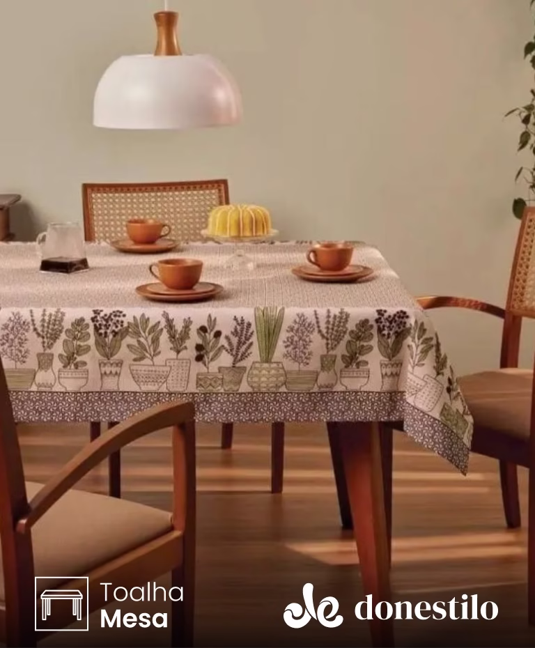 Imagen para el producto Toalha de Mesa Retangular Lepper 6 lugares Jardim 1,40X2,10 m