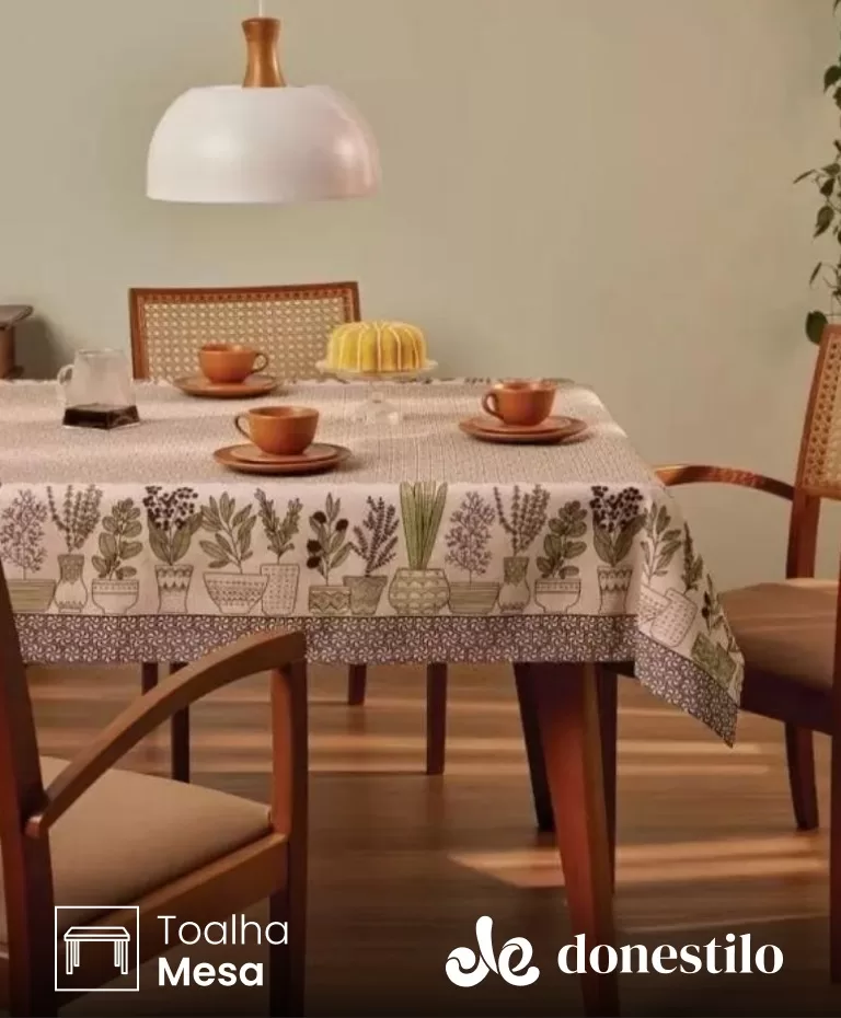 Imagen para el producto Toalha de Mesa Retangular Lepper 6 lugares Jardim 1,40X2,10 m