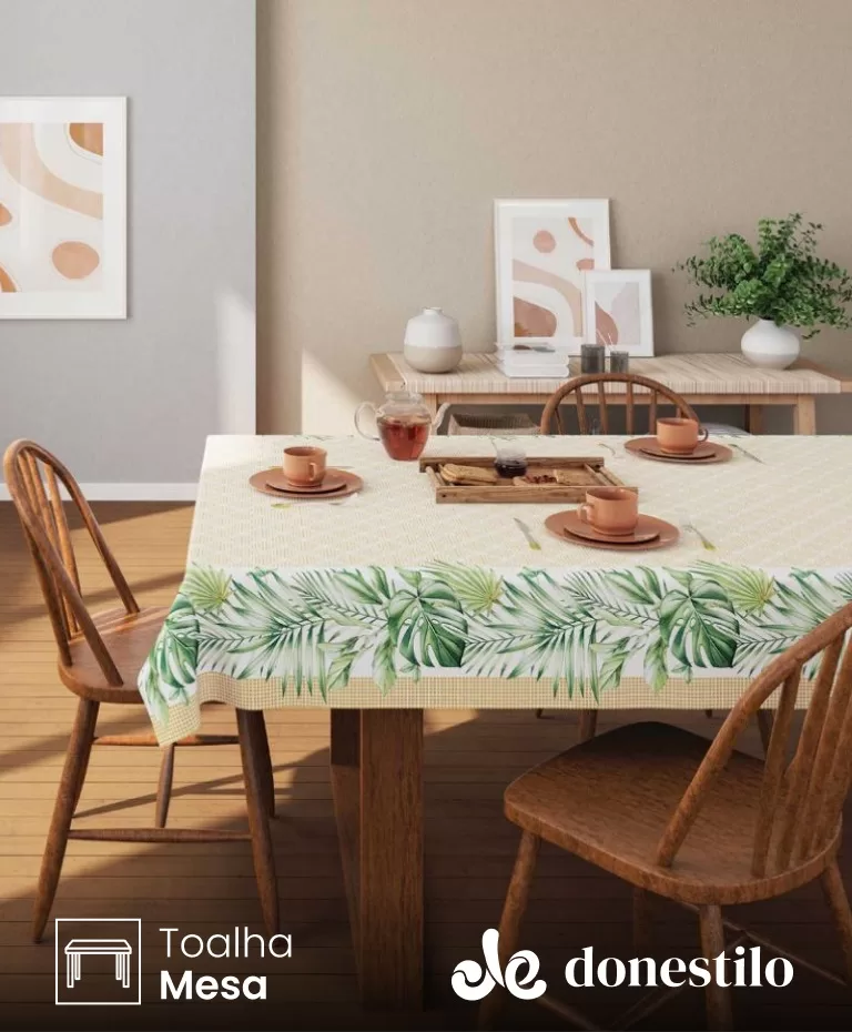 Imagen para el producto Toalha de Mesa Retangular Lepper 6 lugares Palmas 1,40X2,10 m