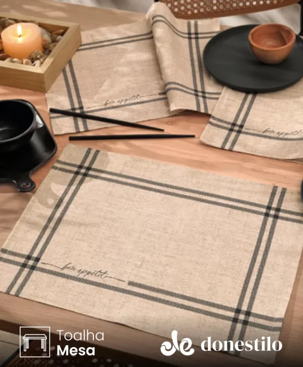 Imagen para el producto Jogo Americano Döhler 4 peças Renova Home Sweet Home 45X31 cm