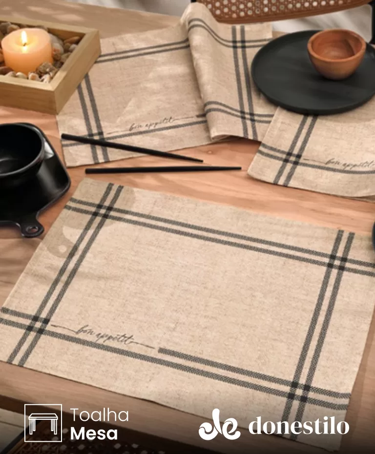 Imagen para el producto Jogo Americano Döhler 4 peças Renova Home Sweet Home 45X31 cm