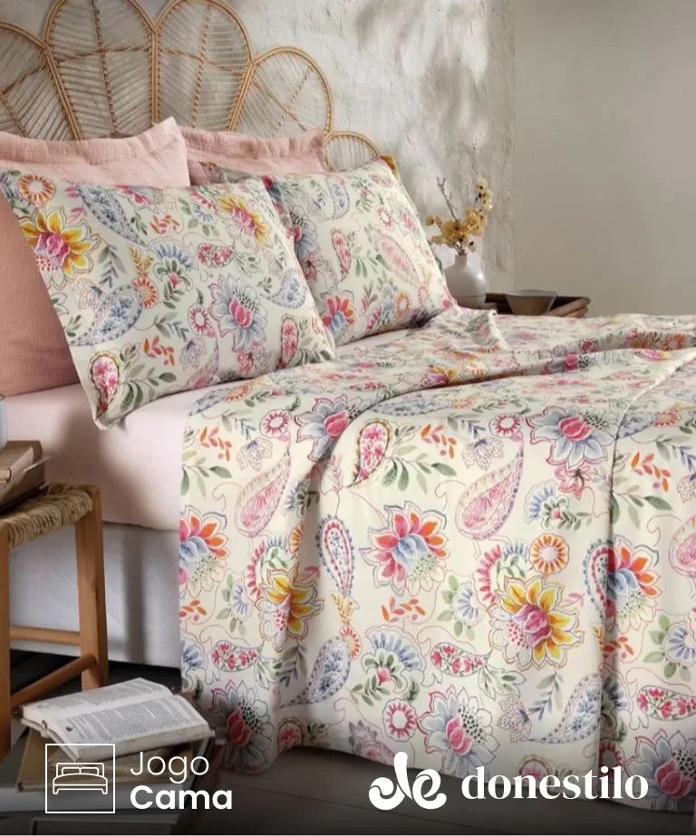 Imagen para el producto Jogo de Cama Casal 4 peças Döhler Alessia
