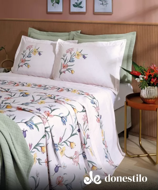 Imagen para el producto Jogo de Cama Casal 4 peças Döhler Iris galeria