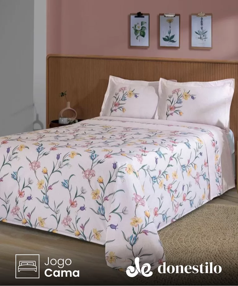 Imagen para el producto Jogo de Cama Casal 4 peças Döhler Iris