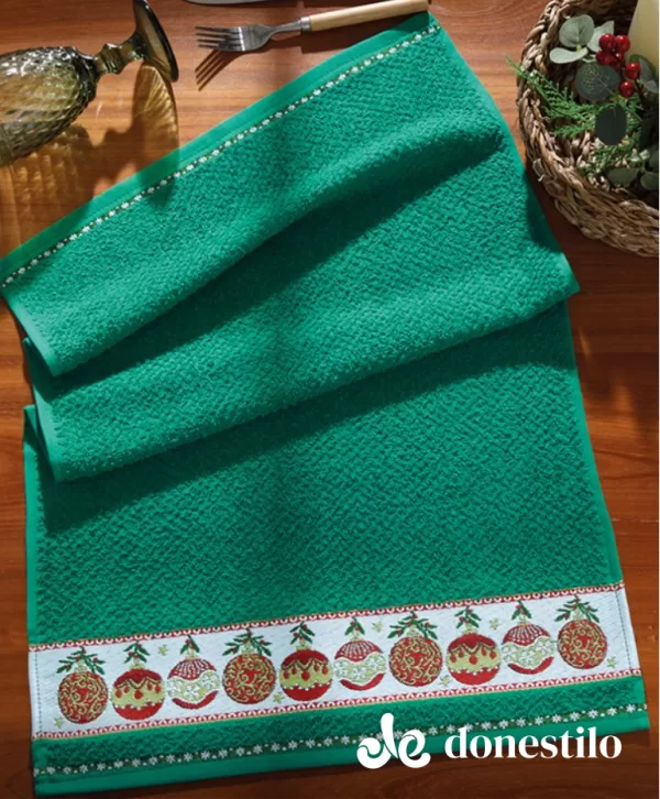Imagen para el producto Pano de Prato Döhler Vida II Natal 45X70 cm verde escuro natal