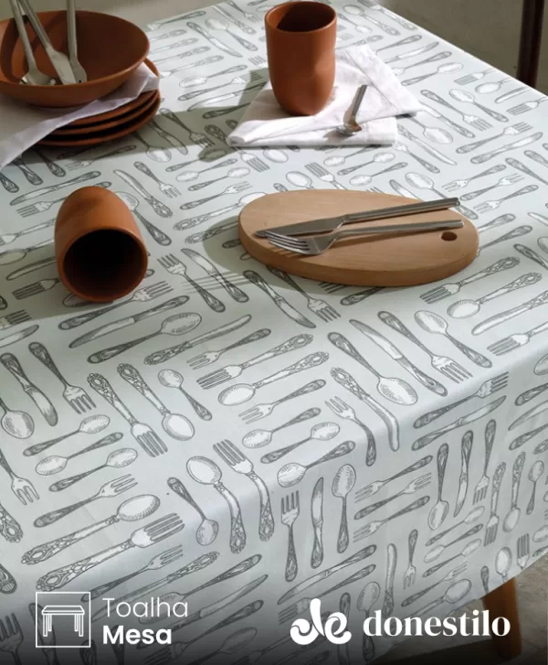 Imagen para el producto Toalha de Mesa Quadrada Döhler 4 lugares Athenas Ellie 1,40X1,40 m