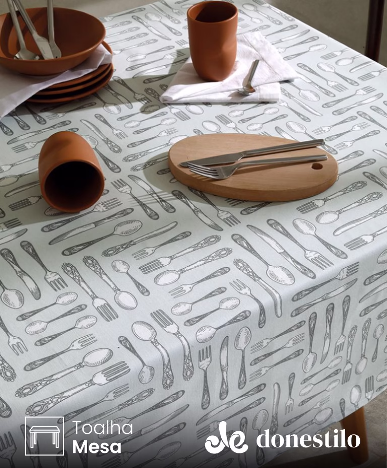 Imagen para el producto Toalha de Mesa Quadrada Döhler 4 lugares Athenas Ellie 1,40X1,40 m