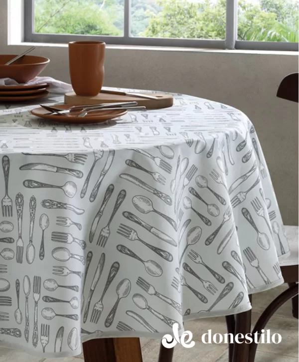 Imagen para el producto Toalha de Mesa Redonda Döhler 4 lugares Athenas Ellie
