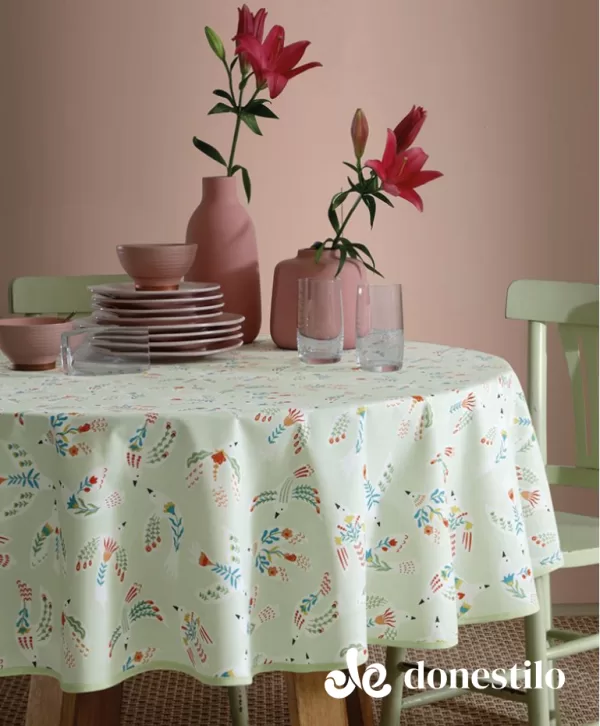 Imagen para el producto Toalha de Mesa Redonda Döhler 4 lugares Athenas Erica