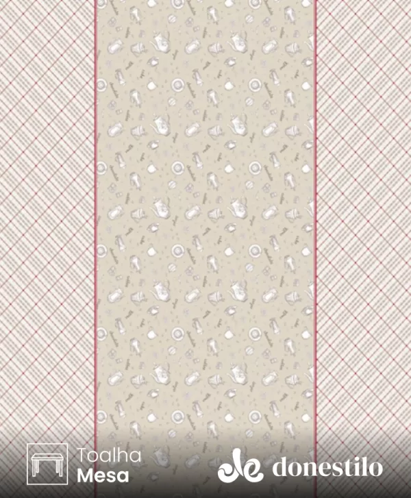 Imagen para el producto Toalha de Mesa Retangular Döhler 6 lugares Cha da Tarde Lea 1,40X2,10 m