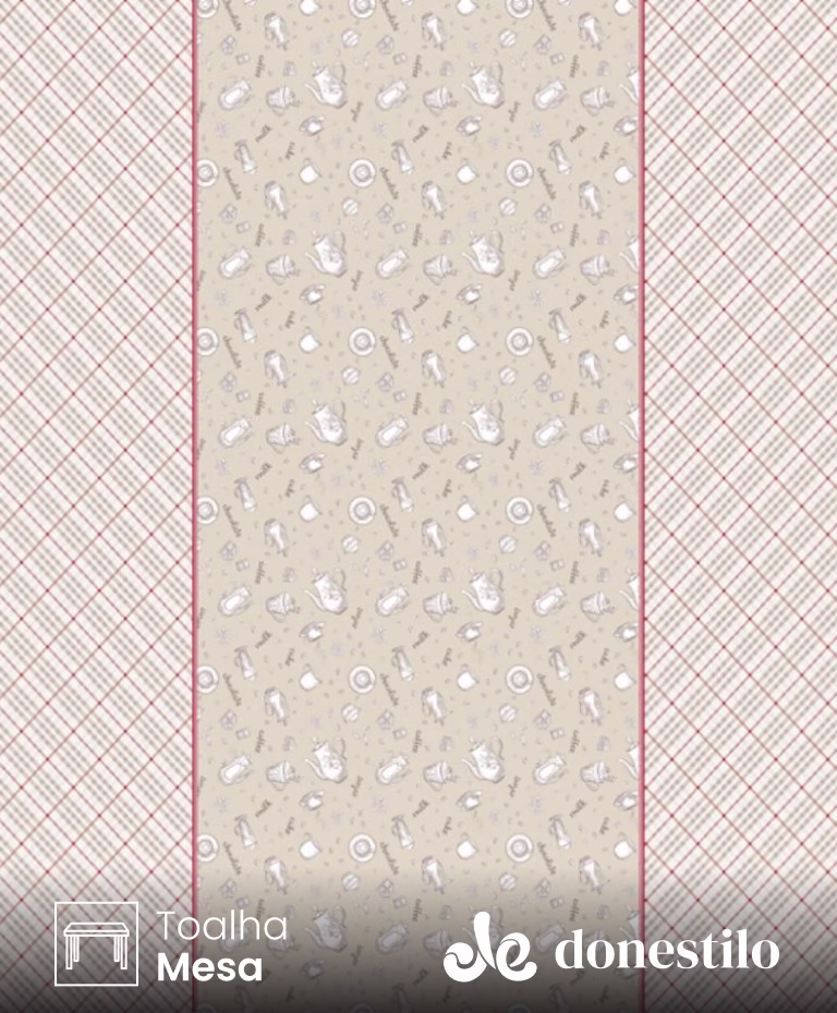 Imagen para el producto Toalha de Mesa Retangular Döhler 6 lugares Cha da Tarde Lea 1,40X2,10 m