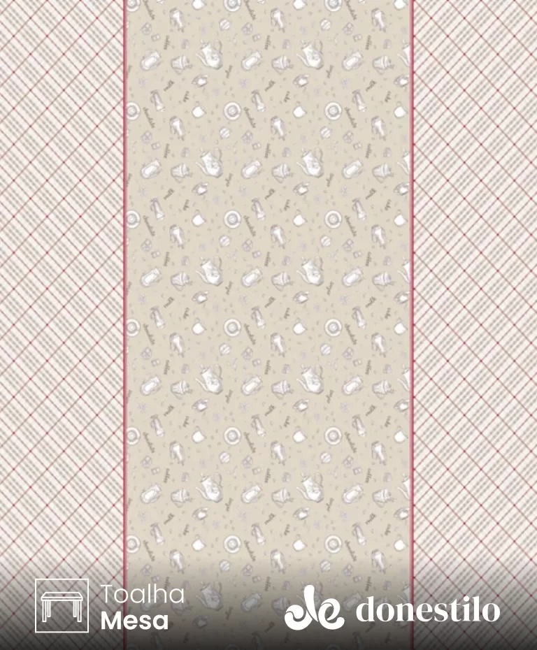 Imagen para el producto Toalha de Mesa Retangular Döhler 6 lugares Cha da Tarde Lea 1,40X2,10 m