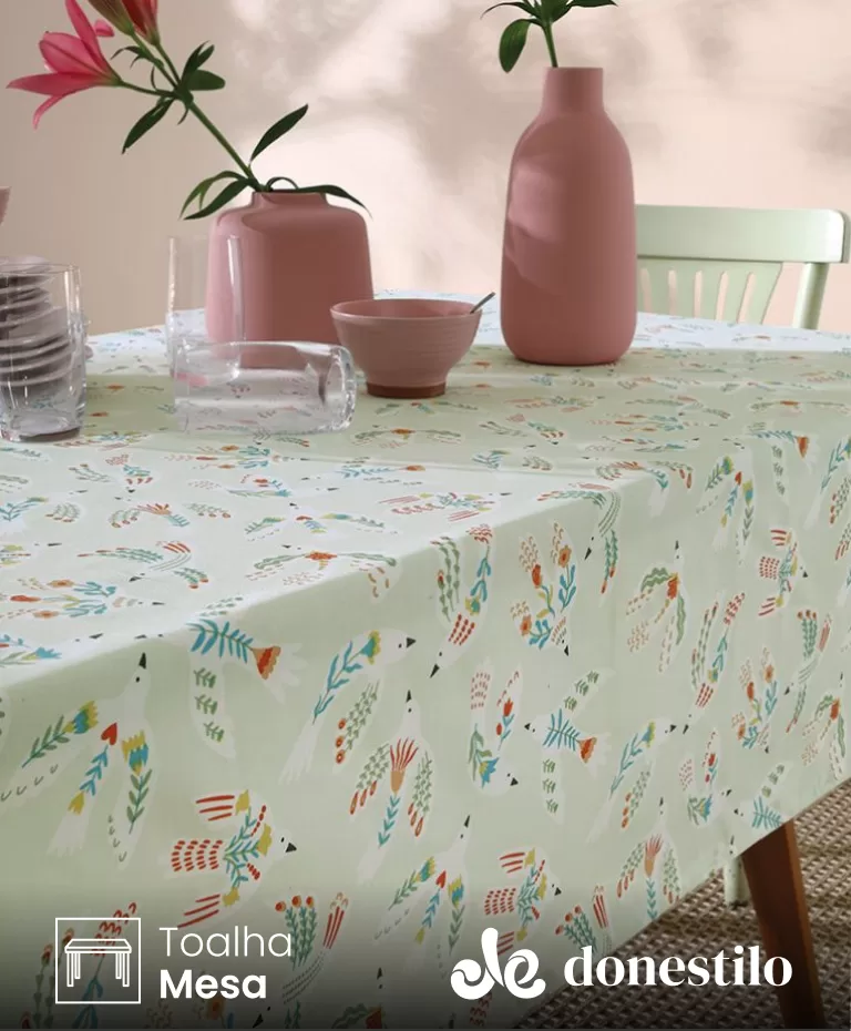 Imagen para el producto Toalha de Mesa Retangular Döhler 8 lugares Athenas Erica 1,60X2,50 m