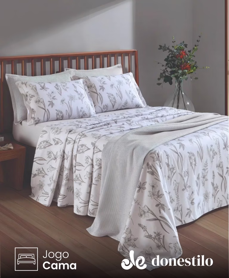 Imagen para Jogo de Cama King 4 peças Döhler Flora