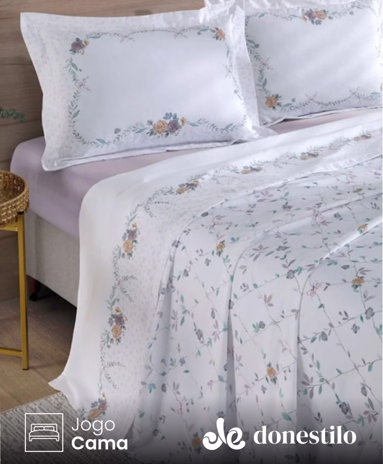 Imagen para Jogo de Cama Casal 4 peças Döhler Leonor destacada
