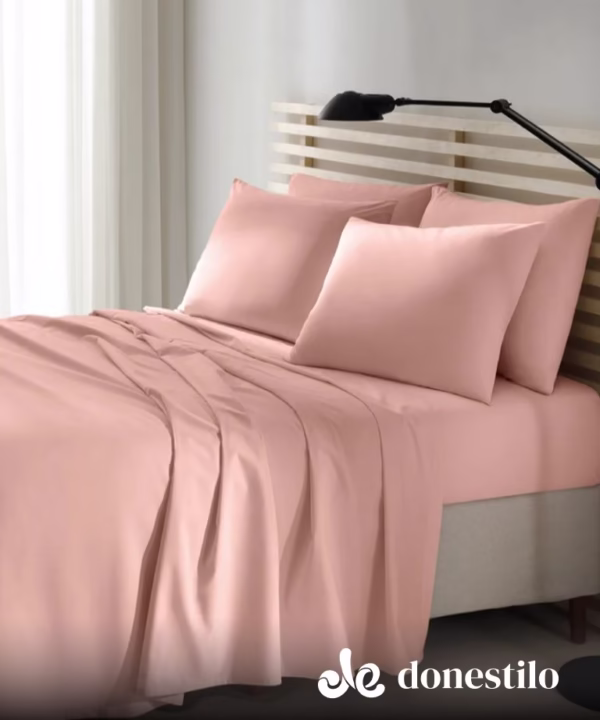 Imagen para Jogo de Cama Casal 4 peças Döhler Priori Salmão
