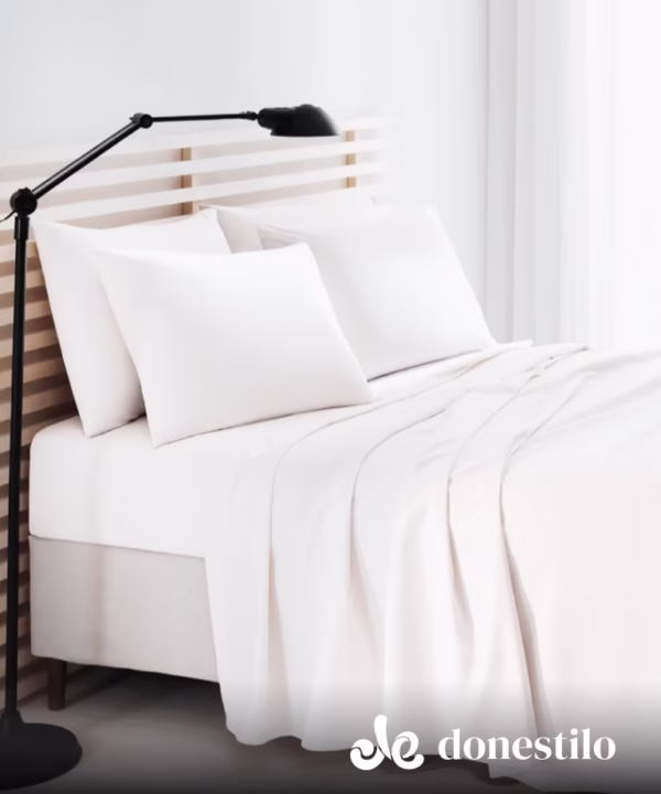 Imagen para Jogo de Cama Queen 4 peças Döhler Priori Unicolor Branco