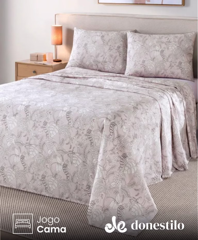 Imagen para Jogo de Cama Casal 4 peças Döhler Pluma destacada
