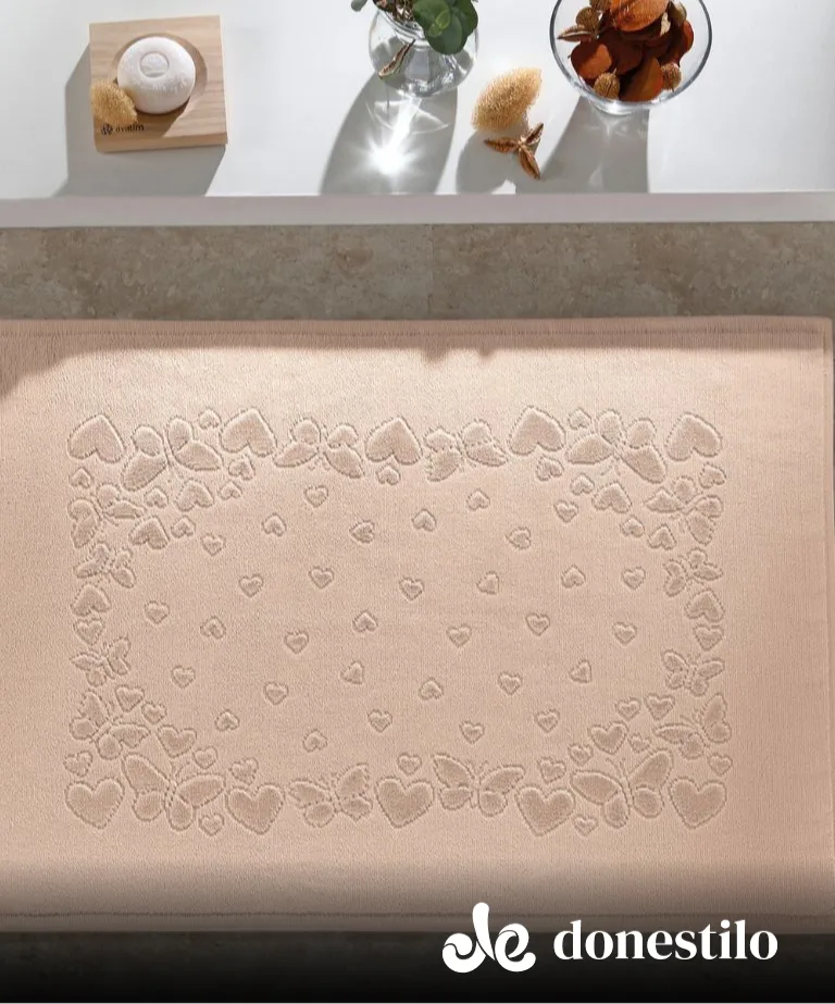 Tapete de Banheiro Romance FJ7520 Medindo 70X50 cm Döhler bege