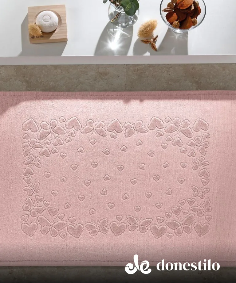 Tapete de Banheiro Romance FJ7520 Medindo 70X50 cm Döhler rosa