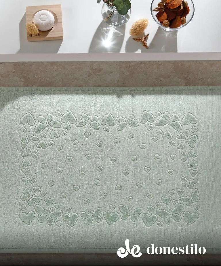 Tapete de Banheiro Romance FJ7520 Medindo 70X50 cm Döhler verde
