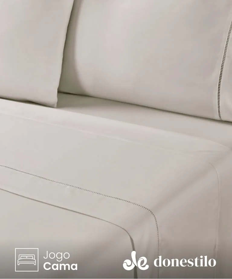 Jogo de Cama Casal Ponto Palito Liso 4 peças Jolitex imagen