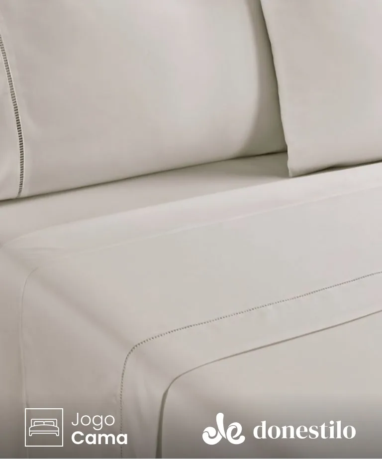 Jogo de Cama Queen Ponto Palito Liso 4 peças Jolitex imagen