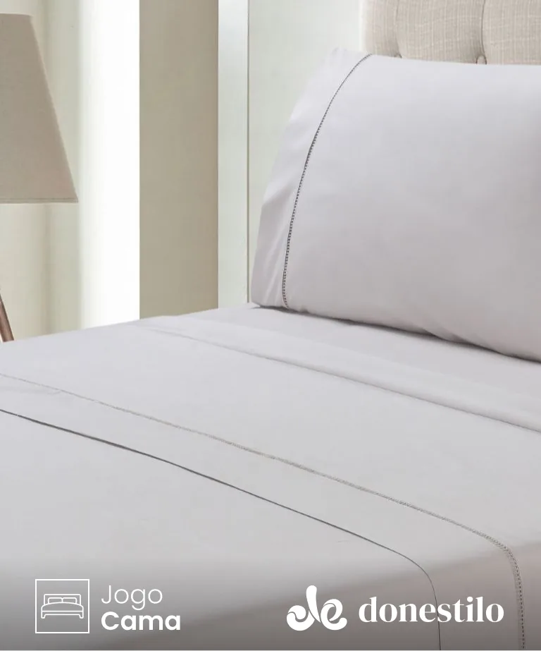 Jogo de Cama Solteiro Ponto Palito Liso 3 peças Jolitex imagen destacada