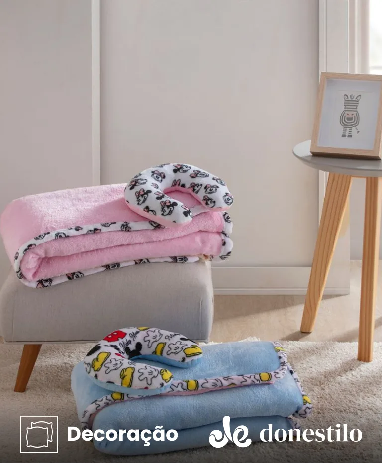 Kit Manta e Almofada Disney Baby Jolitex imagen