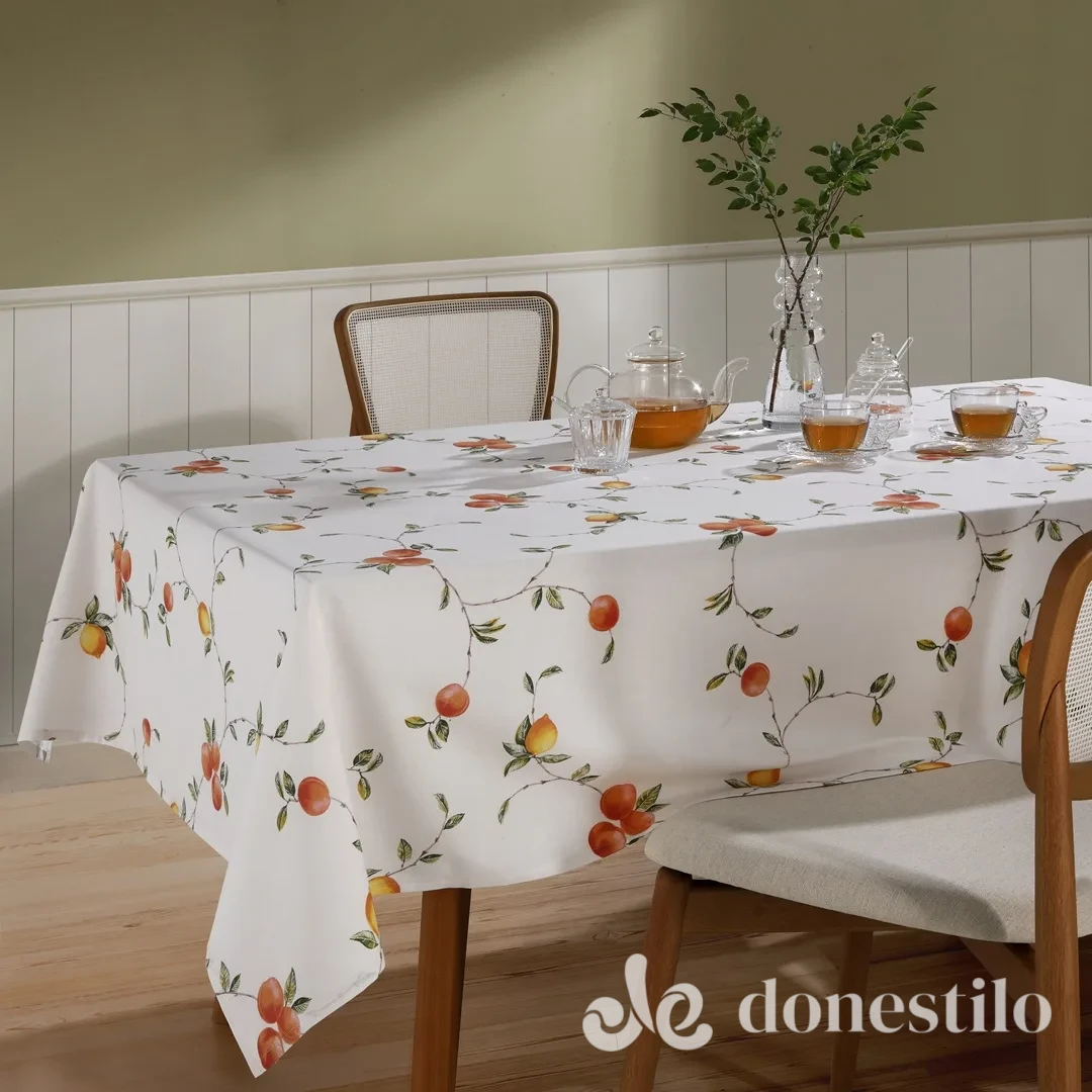 Foto da Toalha de Mesa Döhler Clean Pêssegos 1,60x2,50 m
